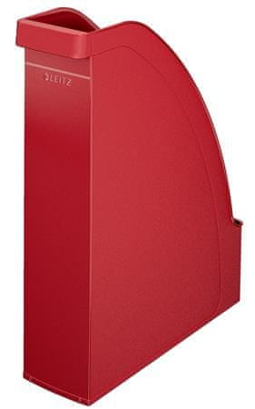 LEITZ Stojan na časopisy "Plus", červená, A4, 70 mm, plast 24760025